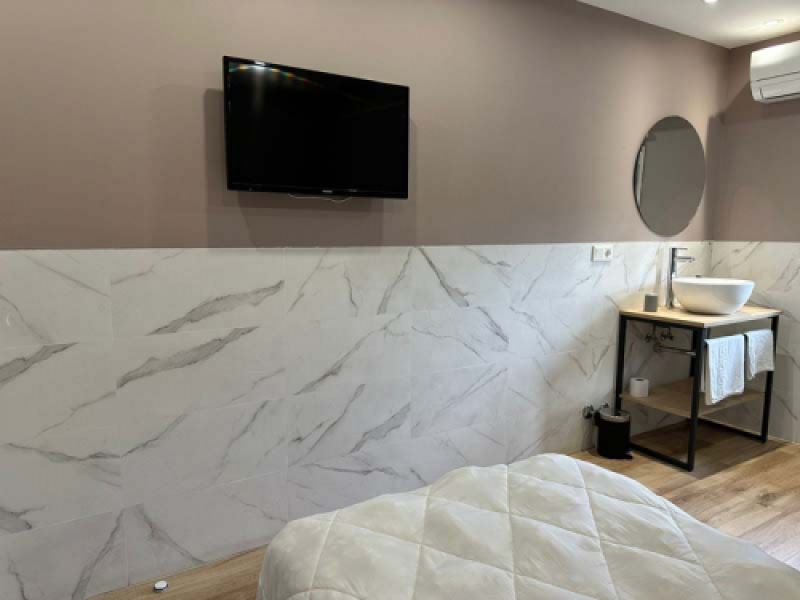 Vista de tv en habitación individual Vista de tv en habitación individual